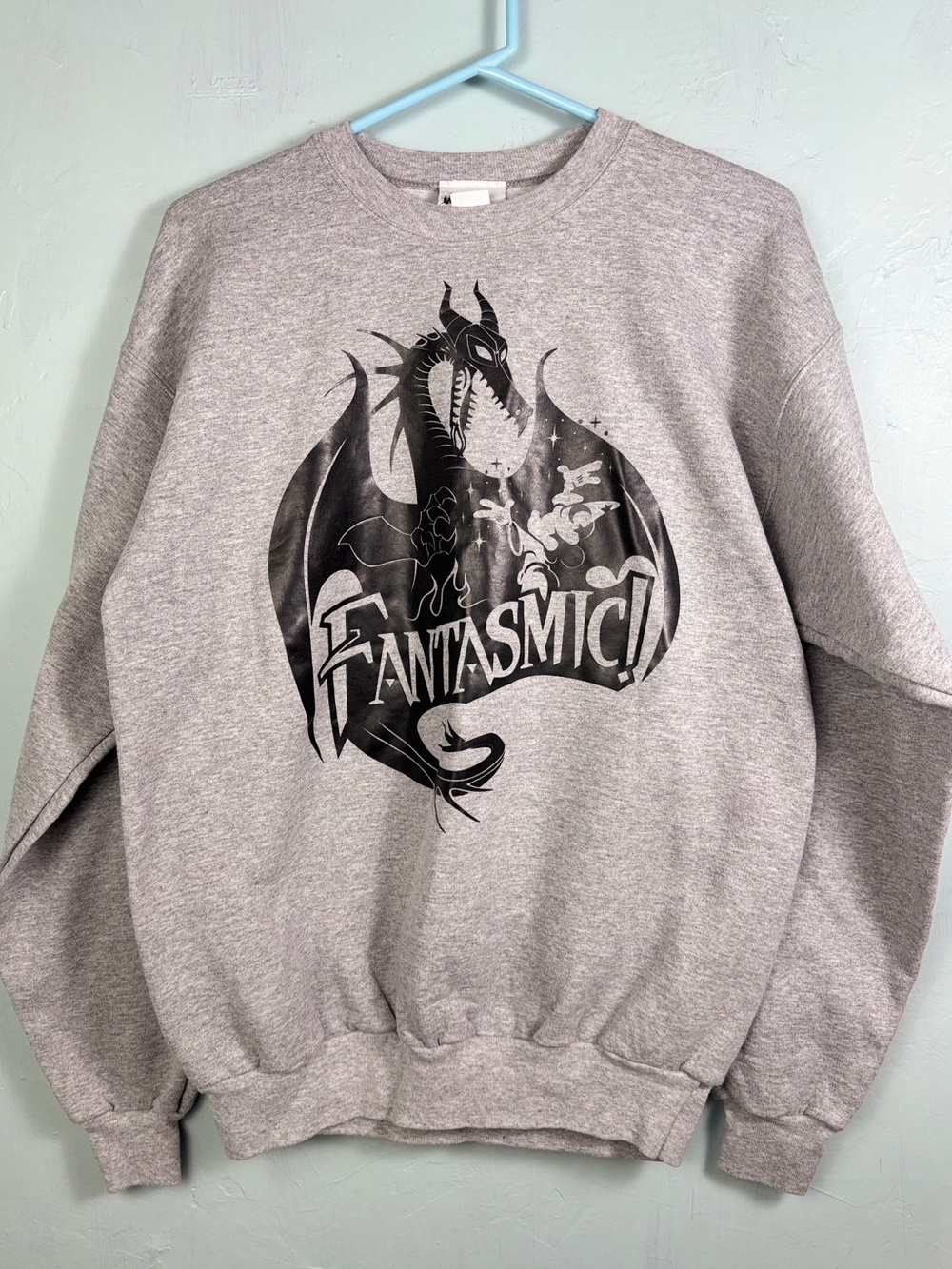 Vintage Disney Fantasmic! Grey Graphic Crewneck Sweatshirt